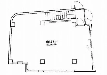 貸店舗(スケルトン)の平面図