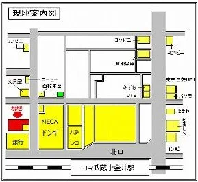 貸店舗(スケルトン)の地図