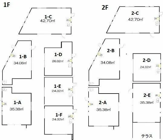 江ノ島のパン屋居抜きの平面図
