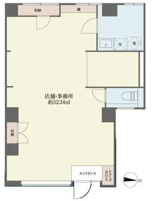 立川の事務所仕様物件の平面図