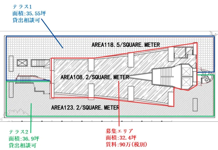 東新宿の事務所仕様物件の外観