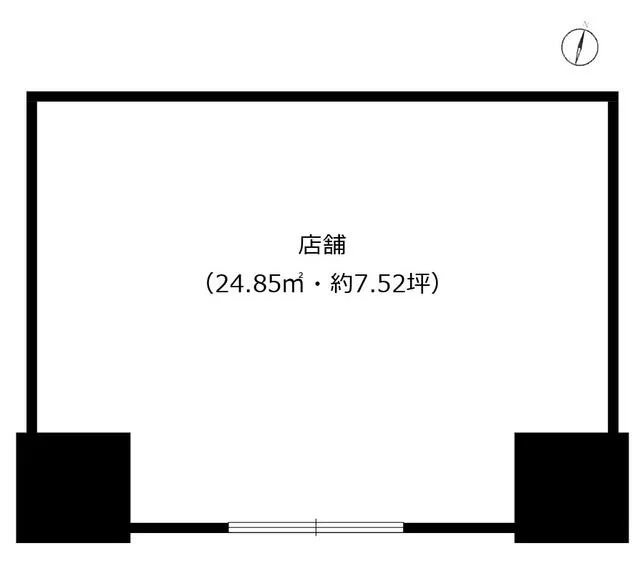 大宮のスケルトン店舗物件の平面図