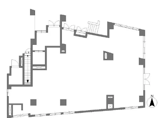 中華料理の居抜き物件の平面図