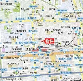 亀戸の中華料理居抜きの地図