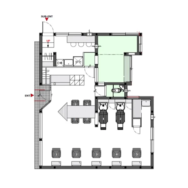 星川の居抜き店舗の平面図
