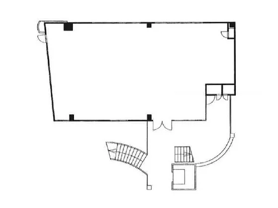貸店舗(スケルトン)の平面図