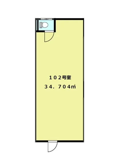 スナック・パブの居抜き物件の平面図