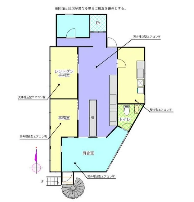 本厚木の居抜き店舗の平面図