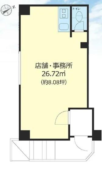 東中神の物販居抜きの平面図