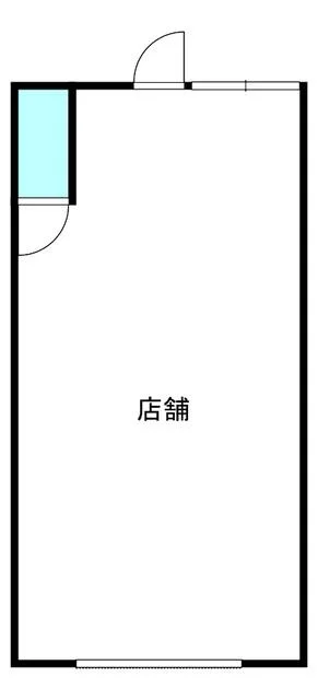 日吉のスケルトン店舗物件の平面図