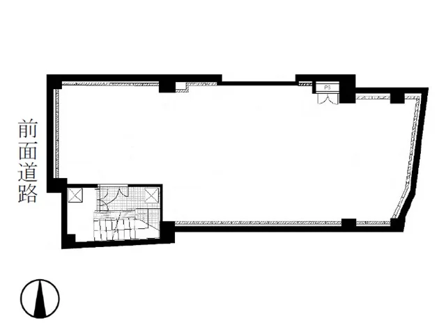貸店舗(スケルトン)の平面図
