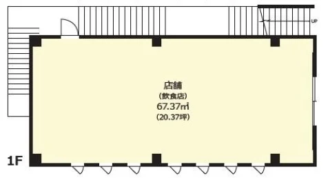 貸店舗(スケルトン)の平面図