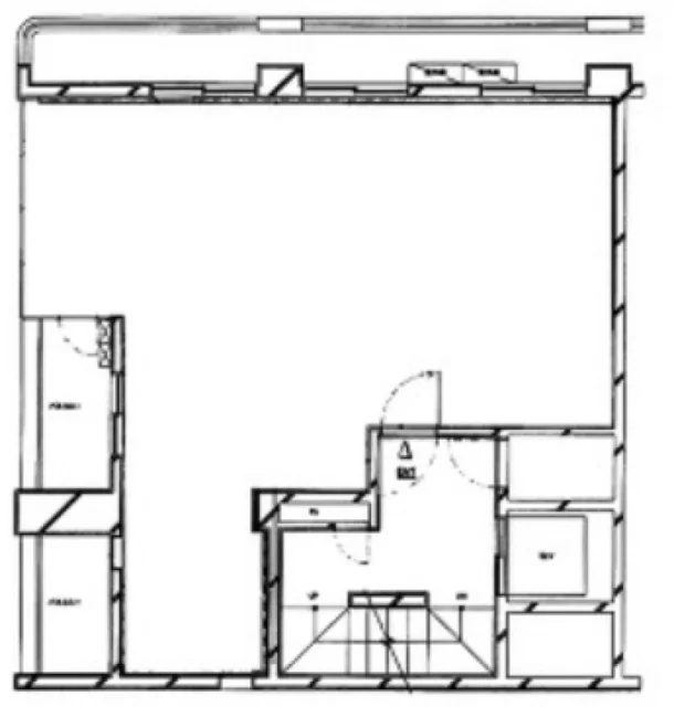 自由が丘のスケルトン店舗物件の平面図