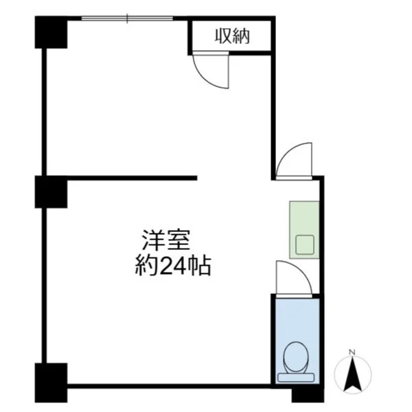 雪が谷大塚の事務所仕様店舗物件の平面図