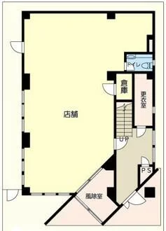 貸店舗(事務所仕様)の平面図