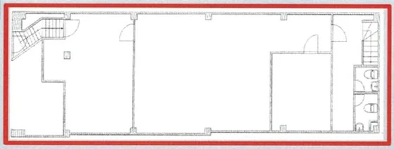パン屋の居抜き物件の平面図