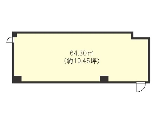 医院の居抜き物件の平面図