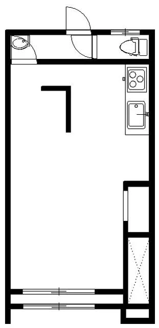 立会川の事務所仕様物件の平面図