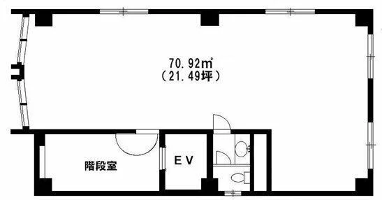 本厚木のスケルトン物件の平面図