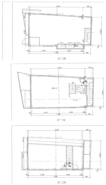 代官山の事務所仕様店舗物件の平面図