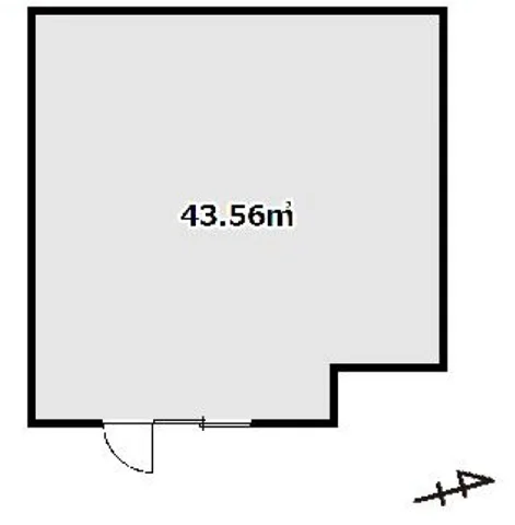 柿生のスケルトン店舗物件の平面図
