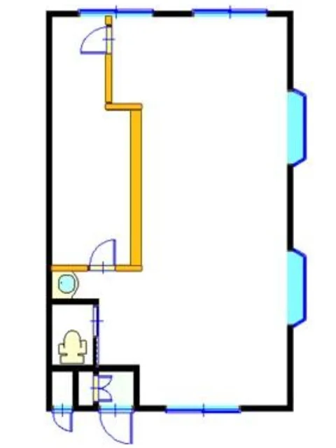 定食屋の居抜き物件の平面図