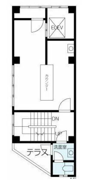 横須賀中央のスナック・パブ居抜きの平面図