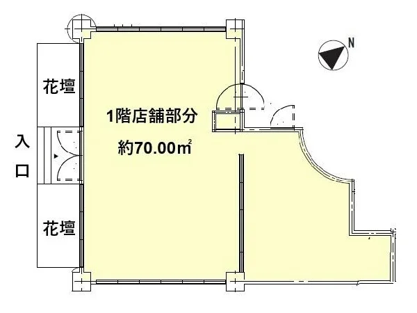 多国籍料理の居抜き物件の平面図