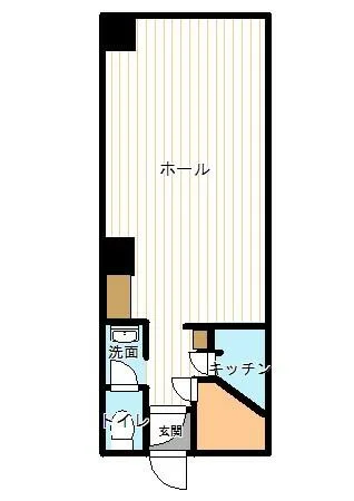 横須賀中央のスナック・パブ居抜きの平面図