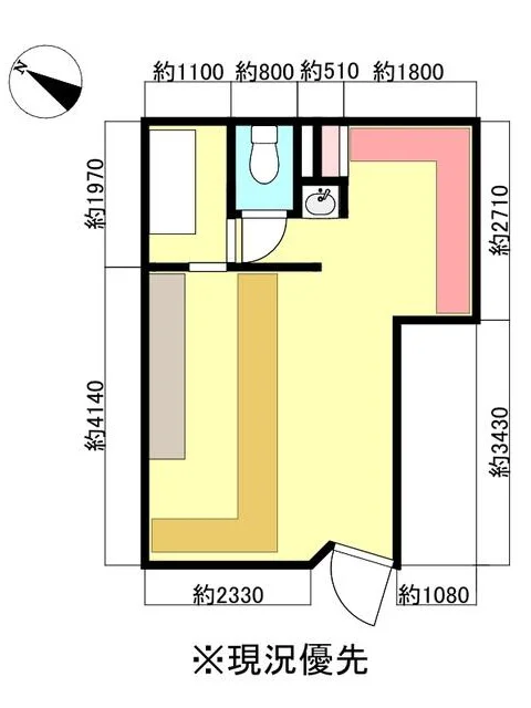 鶴間のスナック・パブ居抜きの平面図