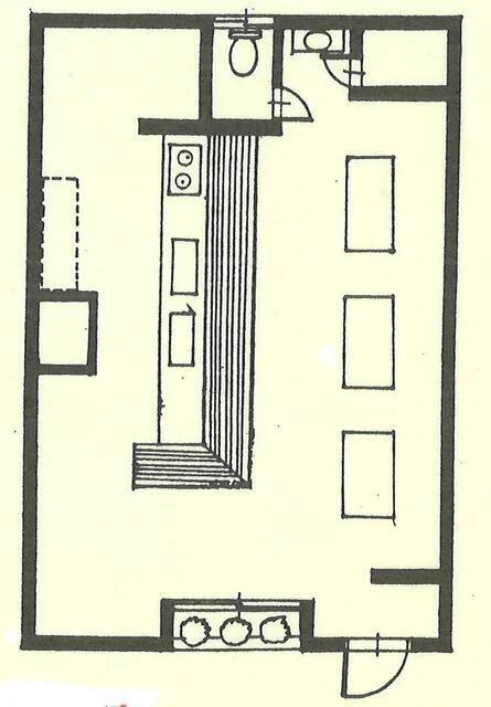 淵野辺のスナック・パブ居抜きの平面図