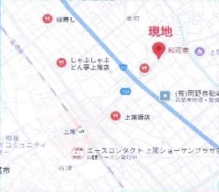 上尾の居抜き店舗の地図