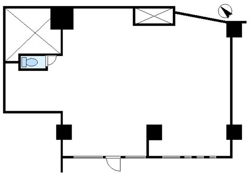 美容室・理容室の居抜き物件の平面図