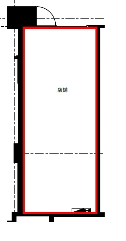 北品川のスケルトン物件の平面図