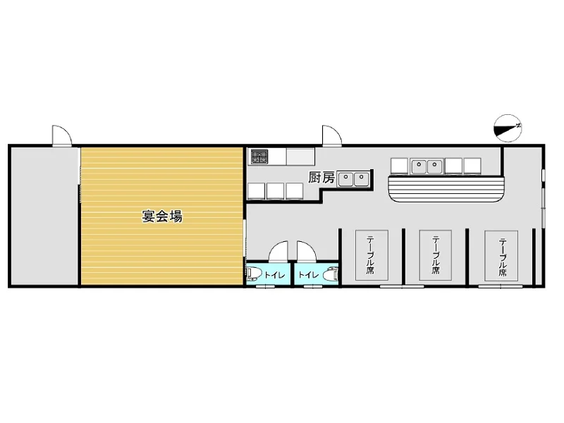 入間市の居抜き店舗の平面図