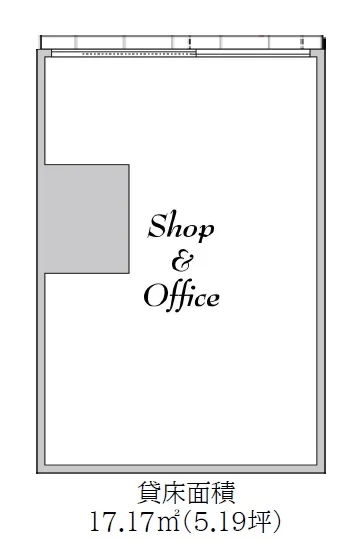 三軒茶屋のスケルトン物件の平面図