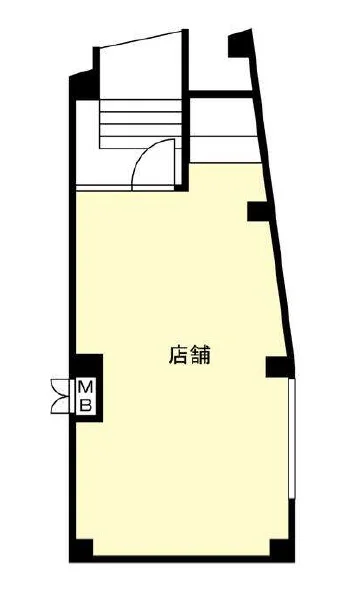 貸店舗(スケルトン)の平面図