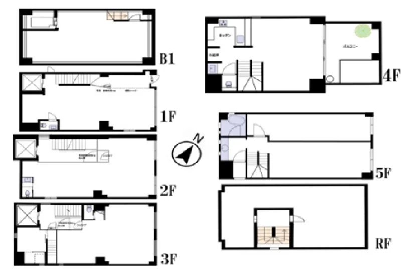 神楽坂のスケルトン物件の平面図
