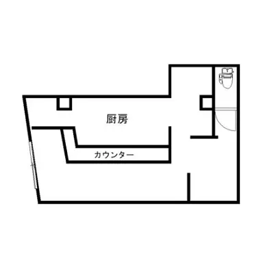 京急富岡の居酒屋居抜きの平面図