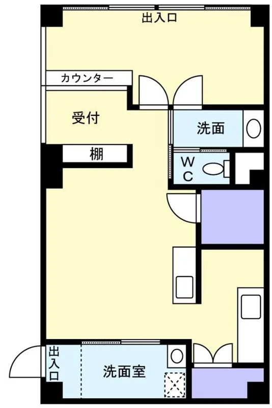 曳舟の居抜き店舗の平面図