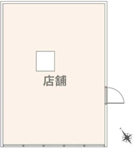十条のスケルトン店舗物件の平面図
