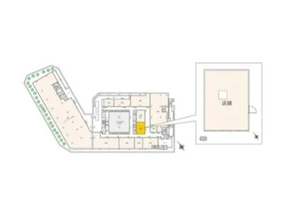 貸店舗(スケルトン)の平面図