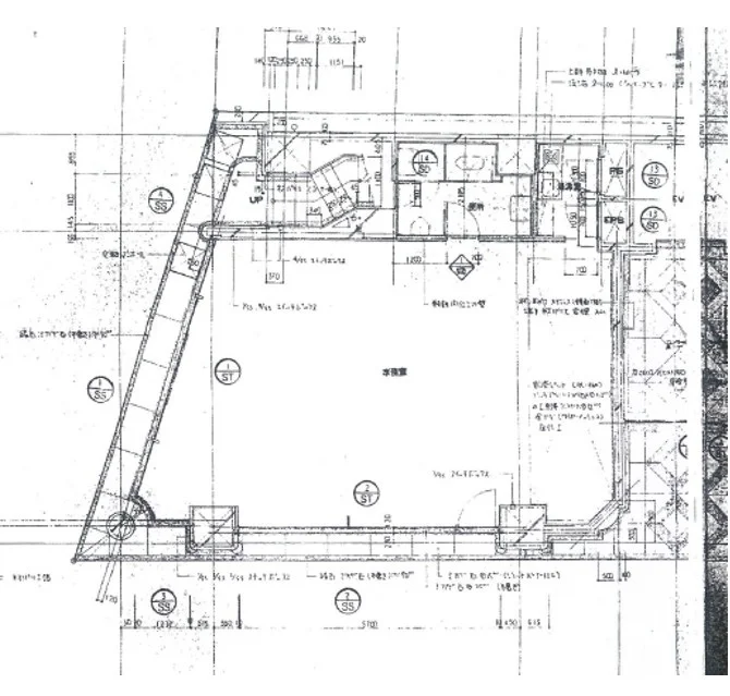 貸店舗(事務所仕様)の平面図