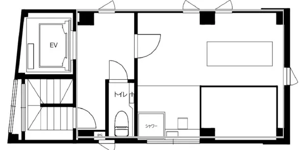 広尾の居抜き店舗の平面図