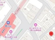 西小山のスケルトン物件の地図