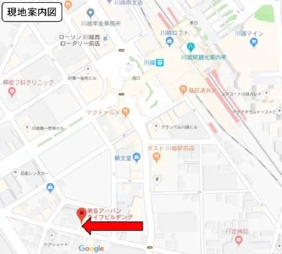 貸店舗(スケルトン)の地図