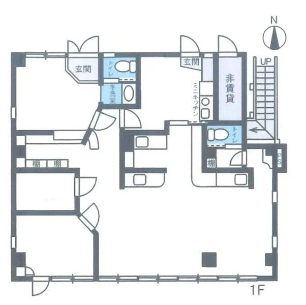 平間の居抜き店舗の平面図
