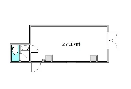 大森のスケルトン店舗物件の平面図