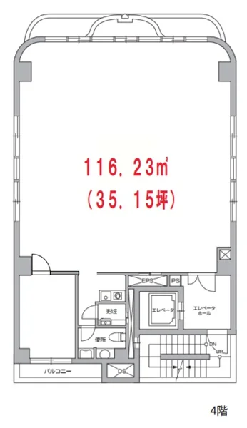 平塚の居抜き店舗の平面図