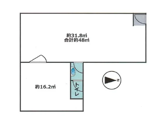 居酒屋の居抜き物件の平面図